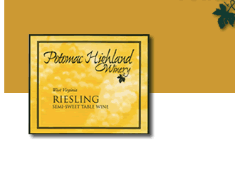 Potomac Highland Winery Riesling label