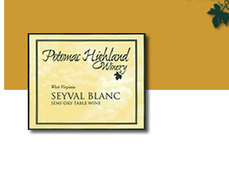 Potomac Highland Winery Seyval Blanc label